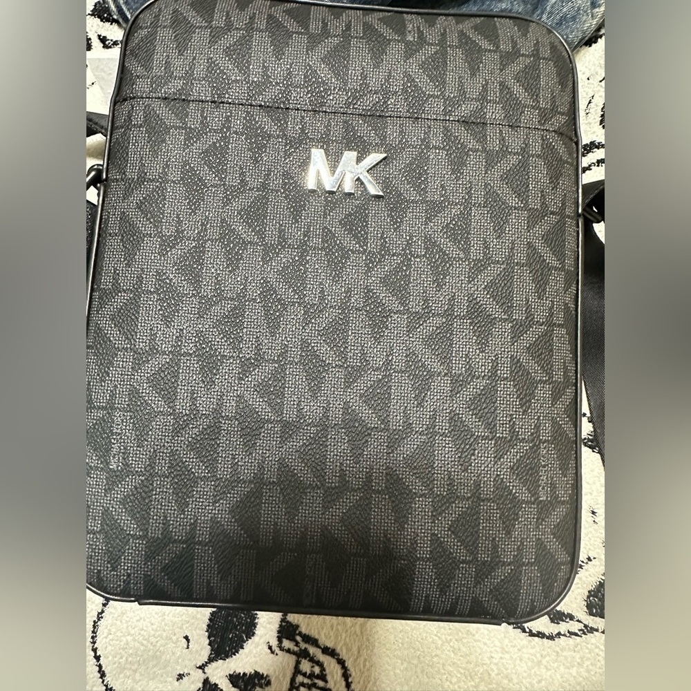 Michael Kors Gray Patterned Messenger Bag
